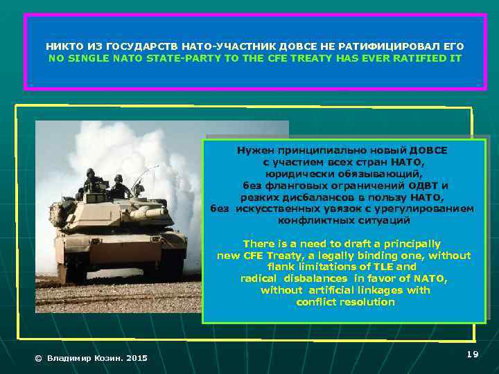 НИКТО ИЗ ГОСУДАРСТВ НАТО-УЧАСТНИК ДОВСЕ НЕ РАТИФИЦИРОВАЛ ЕГО NO SINGLE NATO STATE-PARTY TO THE