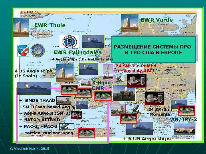 EWR Varde EWR Thule EWR Fylingdales РАЗМЕЩЕНИЕ СИСТЕМЫ ПРО И ТЯО США В ЕВРОПЕ