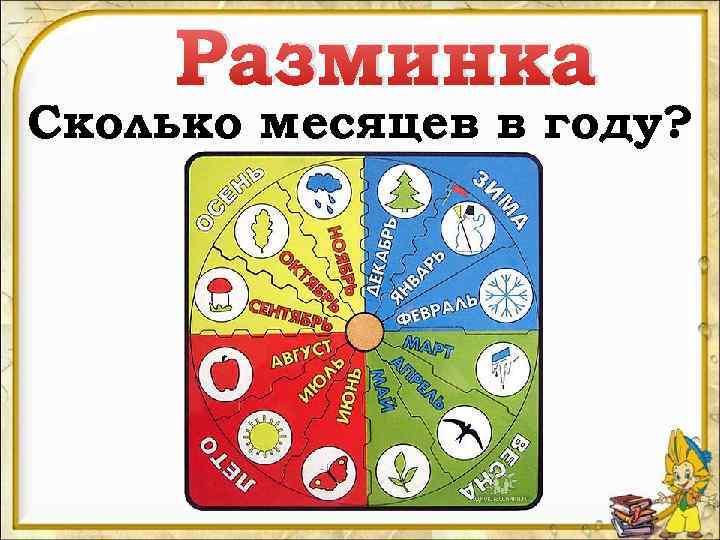 Разминка Сколько месяцев в году? 