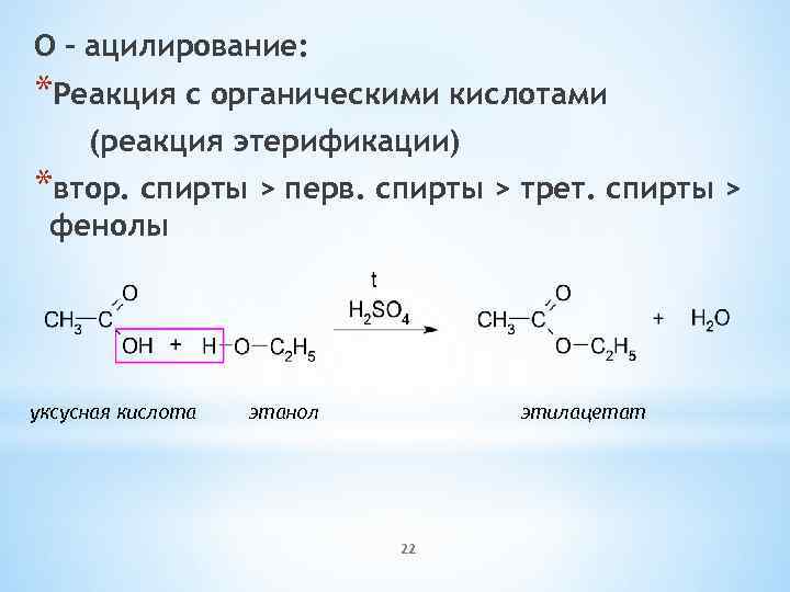 Уксусная кислота реакции