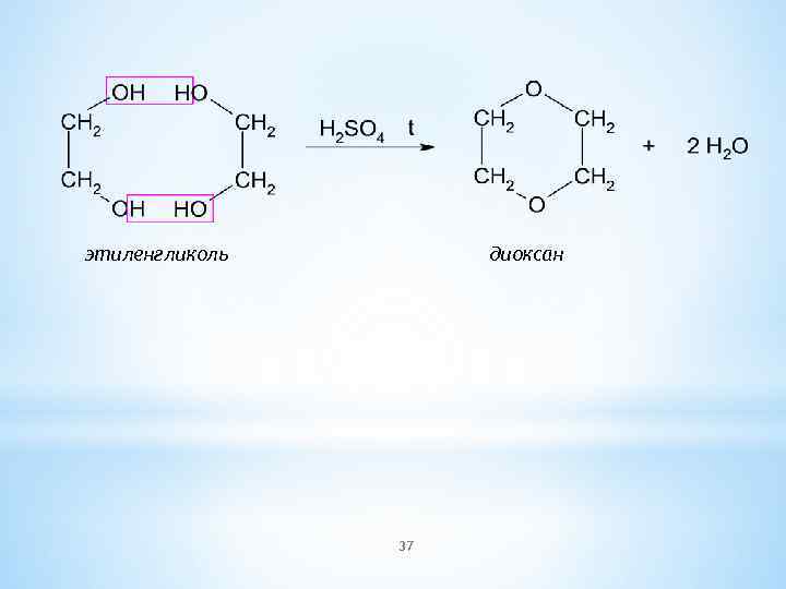 Этиленгликоль щелочной гидролиз. Внутримолекулярная дегидратация этиленгликоля. 1 4 Диоксан из этиленгликоля.