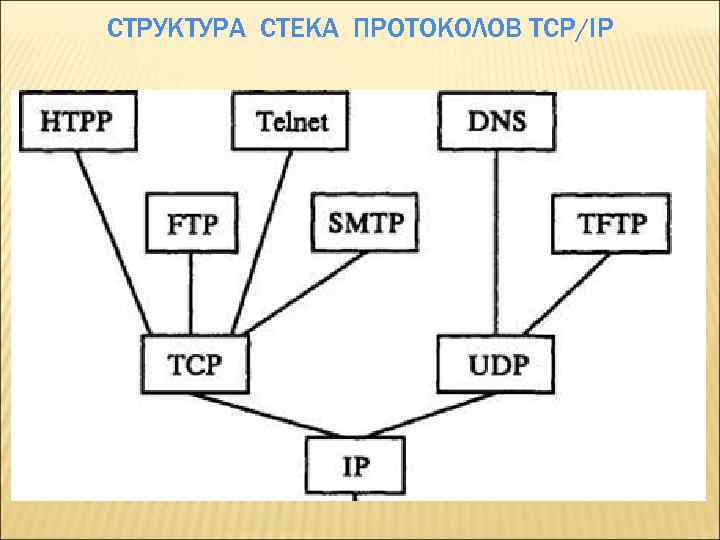СТРУКТУРА СТЕКА ПРОТОКОЛОВ TCP/IP 