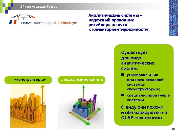 17 лет на рынке России Аналитические системы – надежный проводник ритейлера на пути к