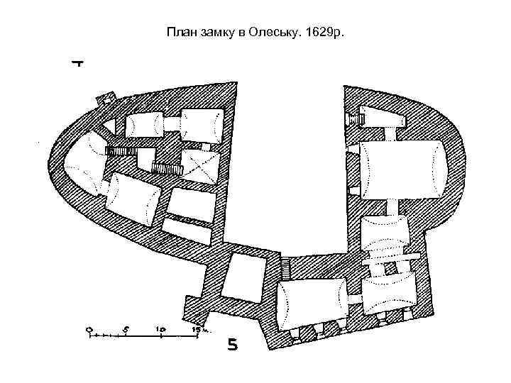 План замку в Олеську. 1629 р. 
