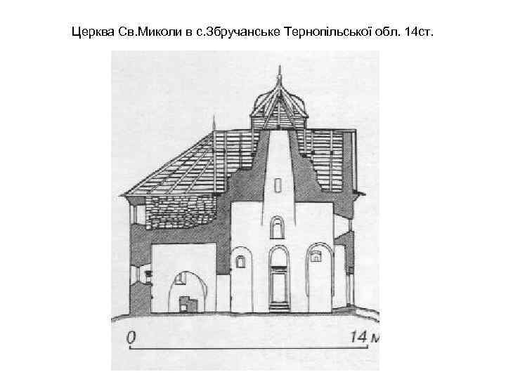 Церква Св. Миколи в с. Збручанське Тернопільської обл. 14 ст. 