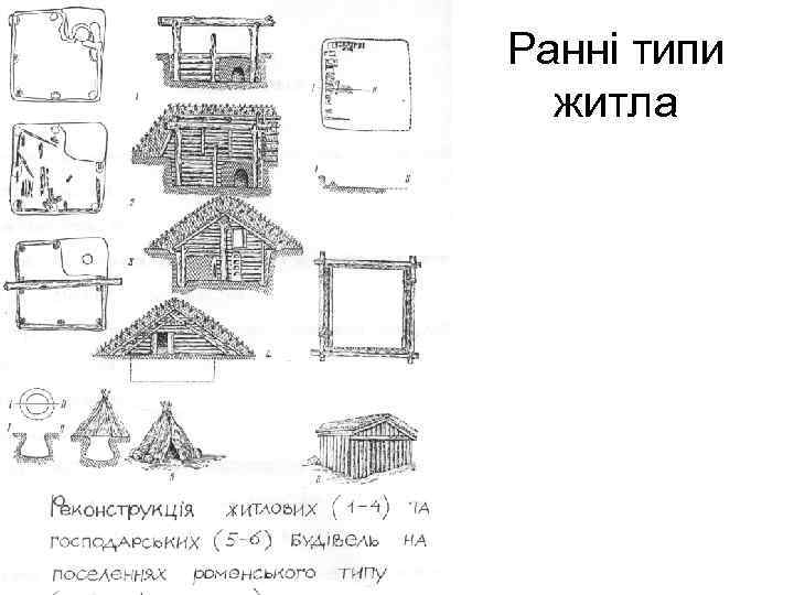 Ранні типи житла 