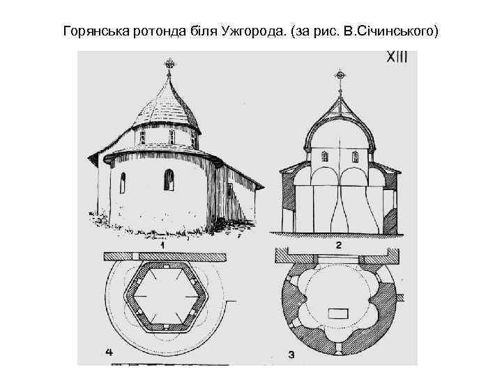 Горянська ротонда біля Ужгорода. (за рис. В. Січинського) 