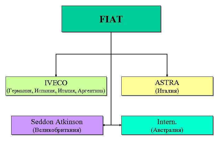 FIAT IVECO ASTRA (Германия, Испания, Италия, Аргентина) (Италия) Seddon Atkinson Intern. (Великобритания) (Австралия) 