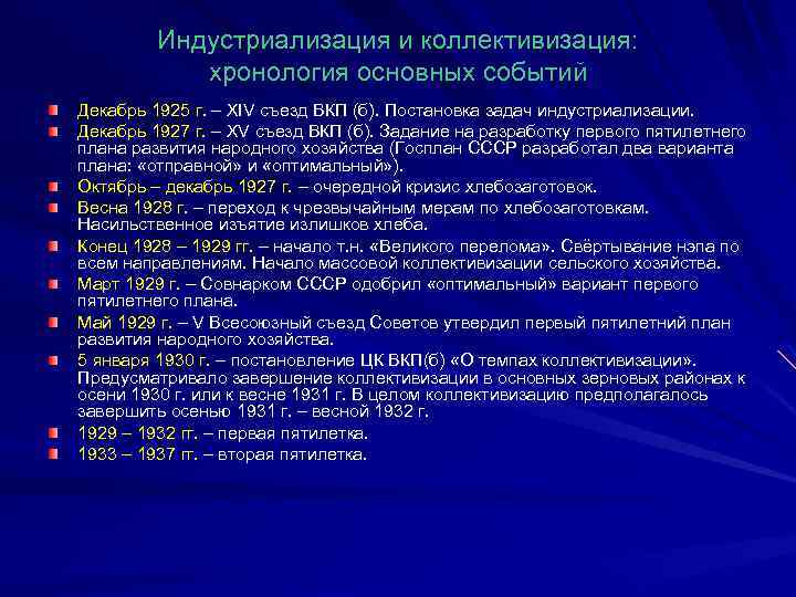 Мероприятия ссср. Основные события индустриализации. Основные события индустриализации в СССР. Индустриализация и коллективизация мероприятия. Основные мероприятия коллективизации.