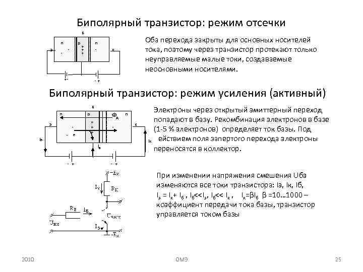 Рабочий режим транзистора