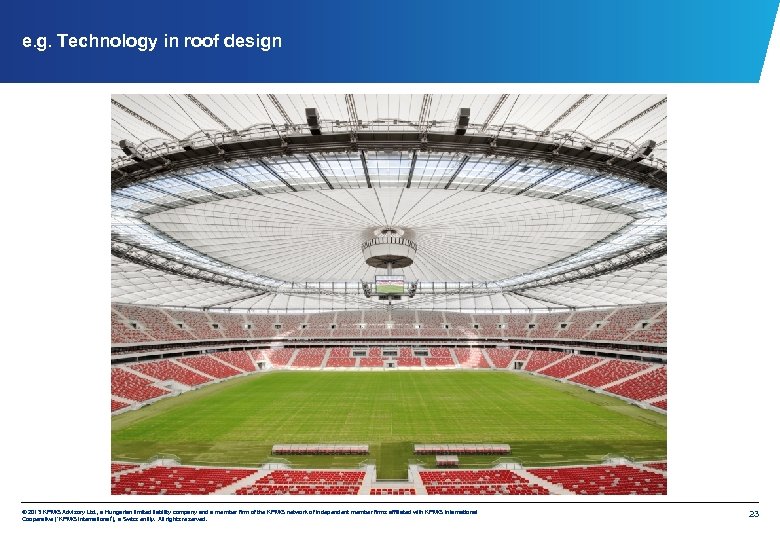 e. g. Technology in roof design © 2013 KPMG Advisory Ltd. , a Hungarian