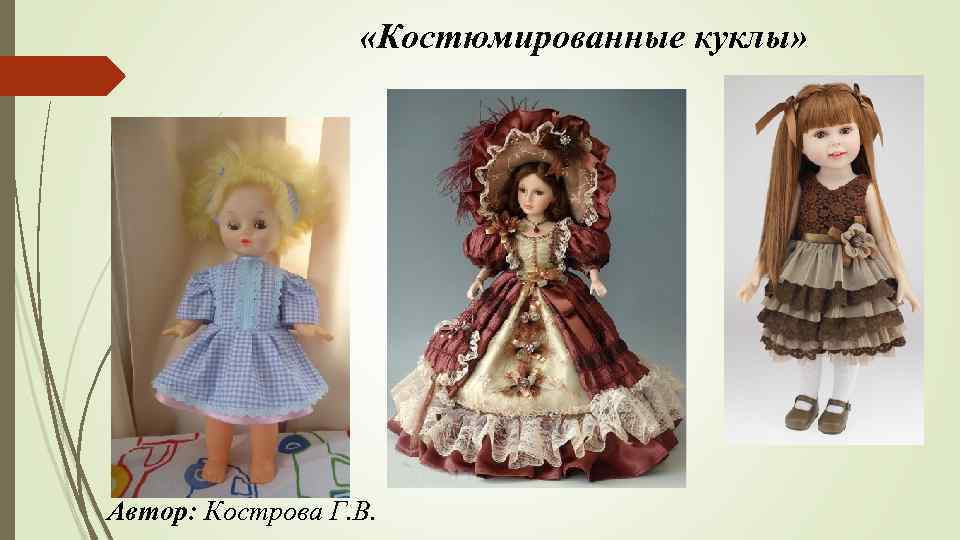  «Костюмированные куклы» Автор: Кострова Г. В. 