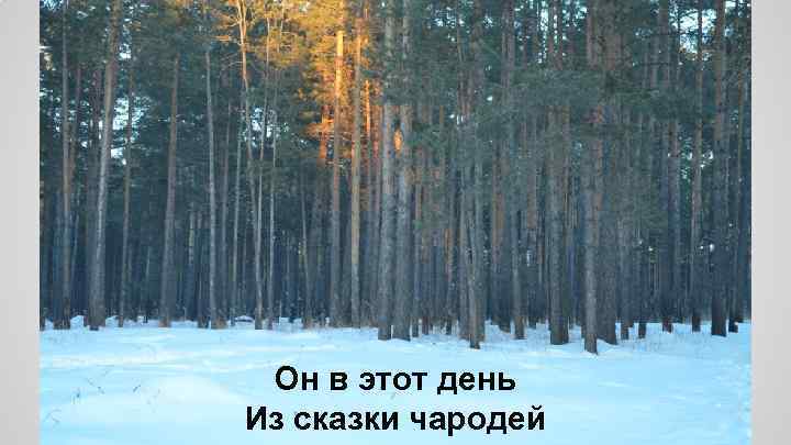 Он в этот день Из сказки чародей 