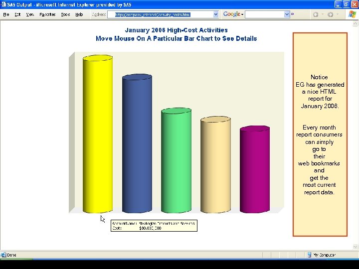 Notice EG has generated a nice HTML report for January 2006. Every month report