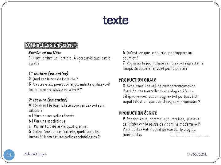 texte 11 Adrien Clupot 14/02/2018 