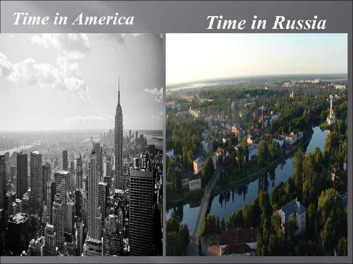 Time in America Time in Russia 