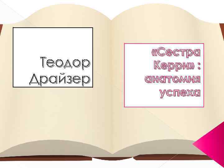 Драйзер теодор презентация