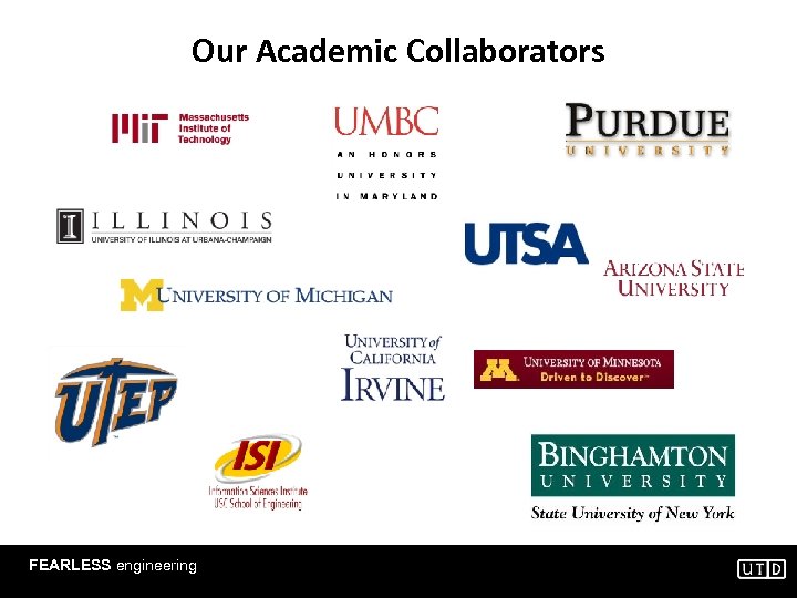 Our Academic Collaborators FEARLESS engineering 