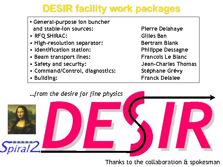 DESIR facility work packages • General-purpose ion buncher and stable-ion sources: • RFQ SHIRAC: