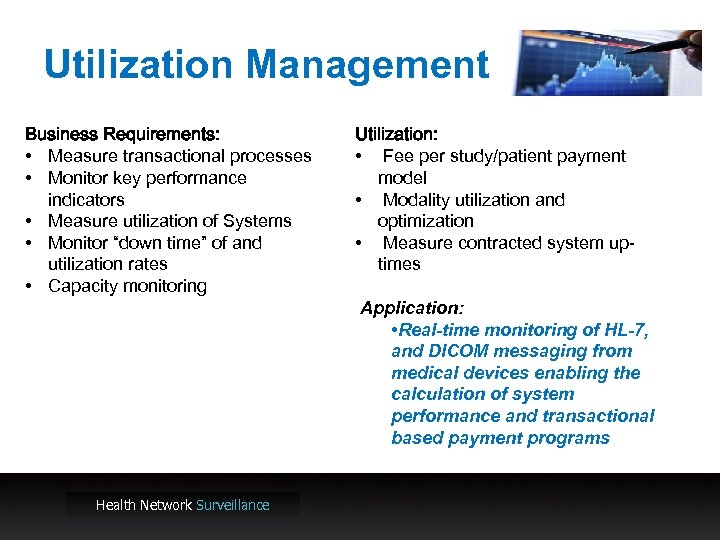 Utilization Management Business Requirements: • Measure transactional processes • Monitor key performance indicators •