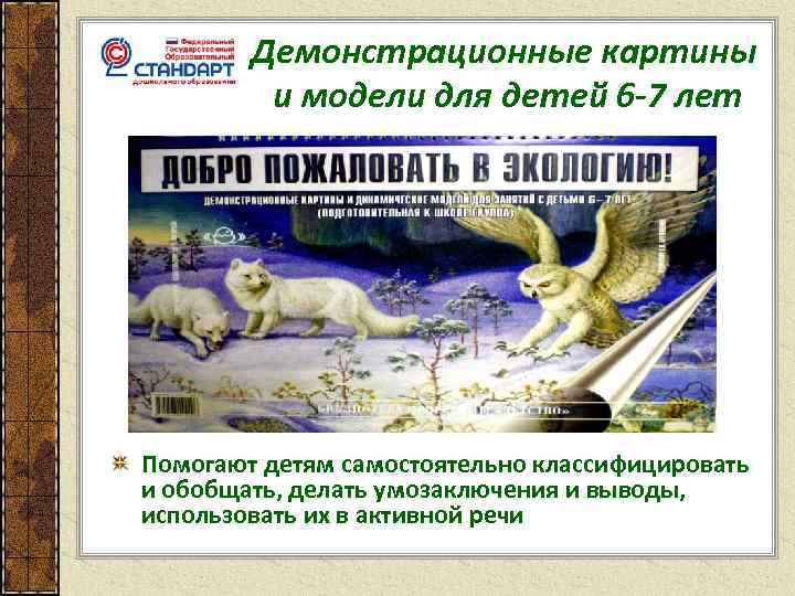 Демонстрационные картины и модели для детей 6 -7 лет Помогают детям самостоятельно классифицировать и