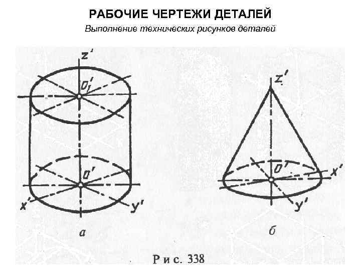 Технический рисунок цилиндра черчение