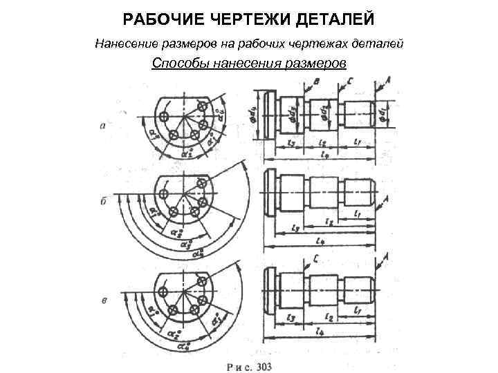 Рабочая деталь. Способы нанесения размеров на чертежах деталей. Нанесение размеров на рабочих чертежах. Рабочий размер на чертеже. Риски на чертеже.