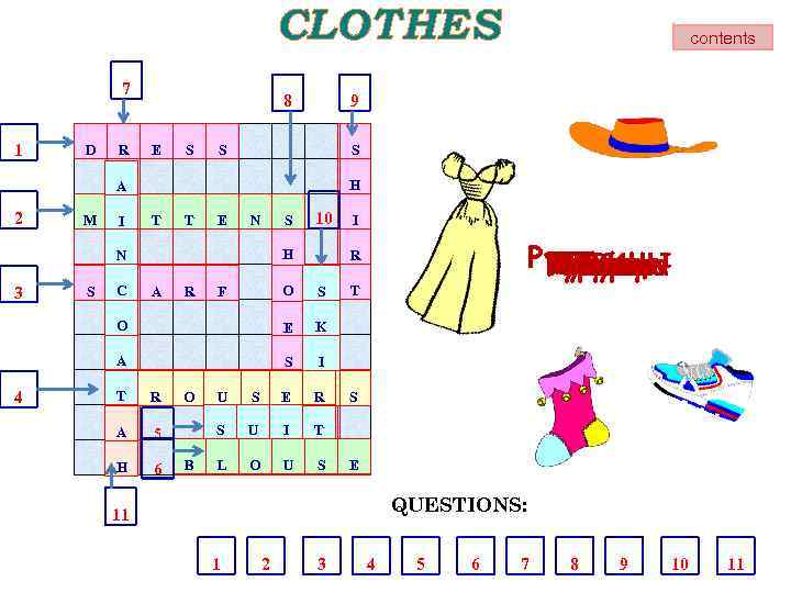 CLOTHES 7 1 D R 8 E S 9 S S H A 2