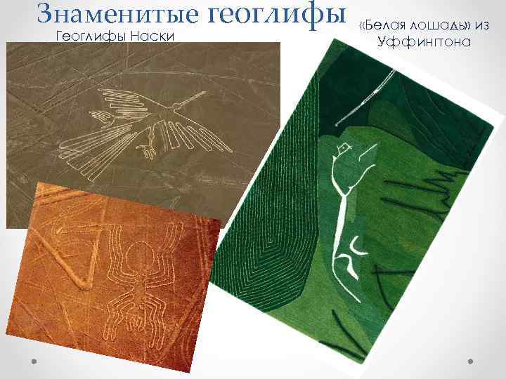 Знаменитые геоглифы Геоглифы Наски «Белая лошадь» из Уффингтона 