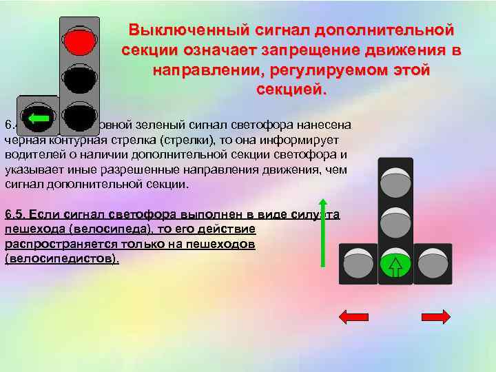 проезд светофора с дополнительной секцией