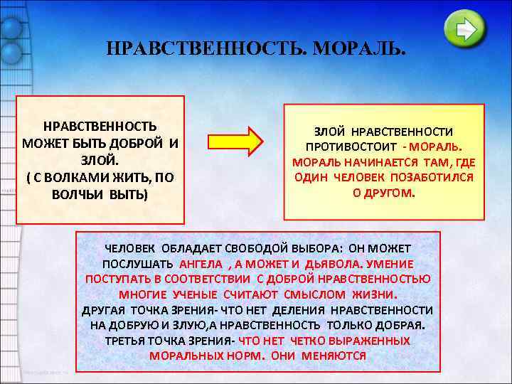 НРАВСТВЕННОСТЬ. МОРАЛЬ. НРАВСТВЕННОСТЬ МОЖЕТ БЫТЬ ДОБРОЙ И ЗЛОЙ. ( С ВОЛКАМИ ЖИТЬ, ПО ВОЛЧЬИ