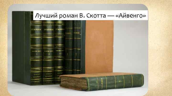 Лучший роман В. Скотта — «Айвенго» 