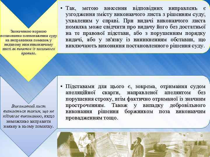 Зазначеною нормою встановлено повноваження суду на виправлення помилок у виданому ним виконавчому листі як