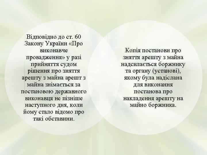 Відповідно до ст. 60 Закону України «Про виконавче провадження» у разі прийняття судом рішення