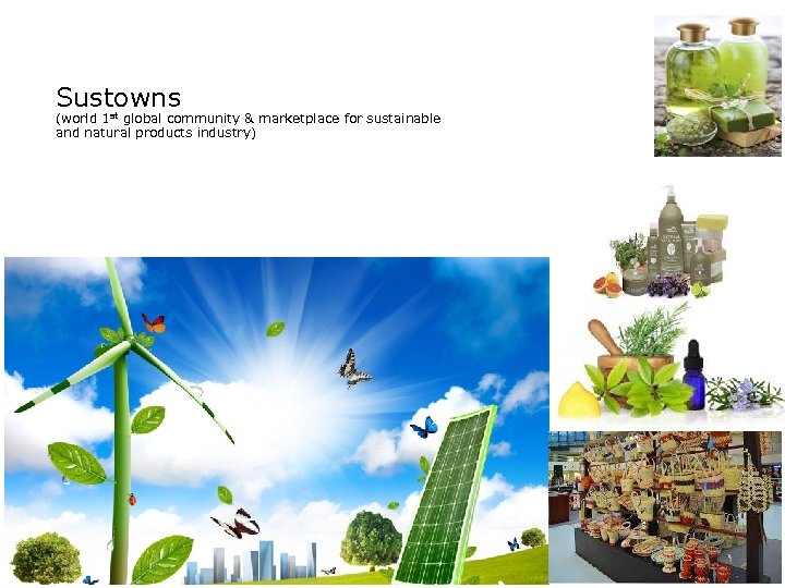 Sustowns (world 1 st global community & marketplace for sustainable and natural products industry)