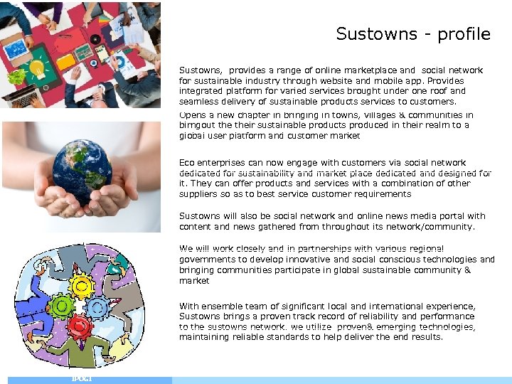 Sustowns - profile Sustowns, provides a range of online marketplace and social network for