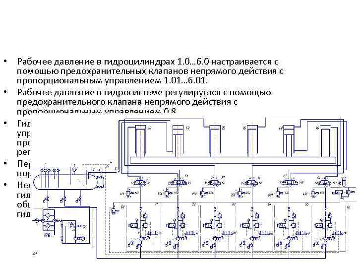  • Рабочее давление в гидроцилиндрах 1. 0… 6. 0 настраивается с помощью предохранительных