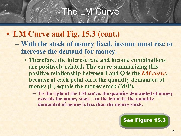 The LM Curve • LM Curve and Fig. 15. 3 (cont. ) – With