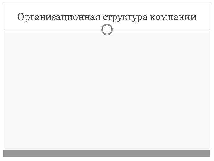 Организационная структура компании 