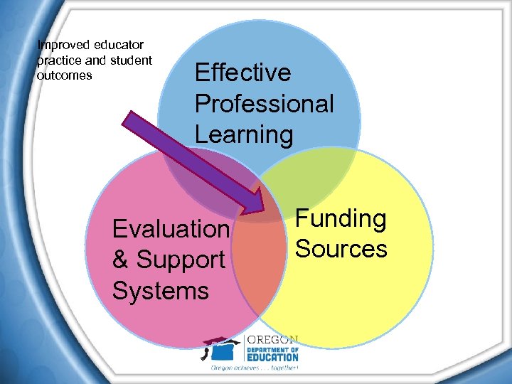 Improved educator practice and student outcomes Effective Professional Learning Evaluation & Support Systems Funding