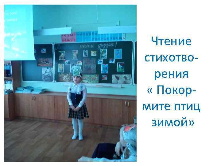 Чтение стихотворения « Покормите птиц зимой» 