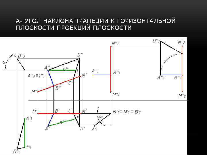 Уравнение проекции на плоскость