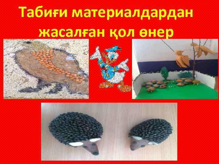 Табиғи материалдардан жасалған қол өнер 