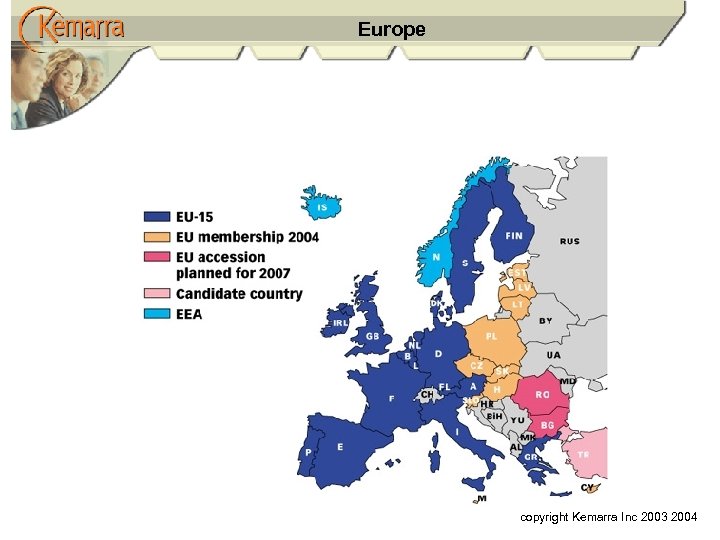 Europe copyright Kemarra Inc 2003 2004 