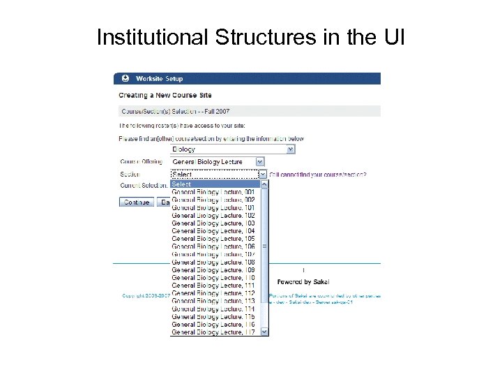 Institutional Structures in the UI 