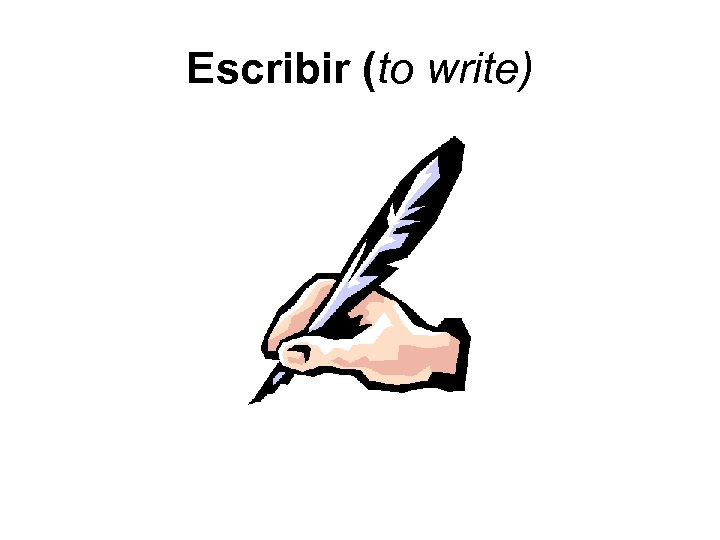 Escribir (to write) 