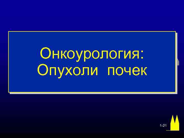 Онкоурология: Опухоли почек 1 -21 