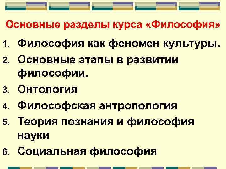 Вопросы по курсу философия