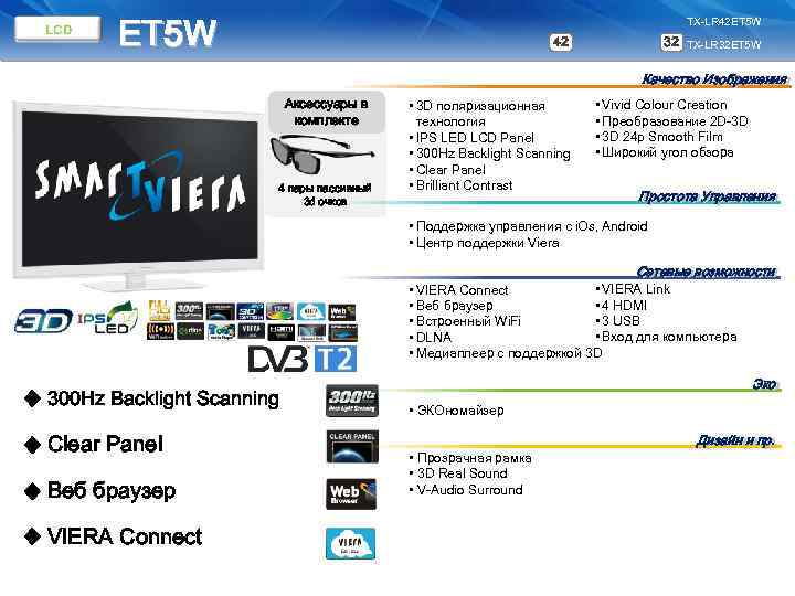 ET 5 W TX-LR 42 ET 5 W 42 32 TX-LR 32 ET 5