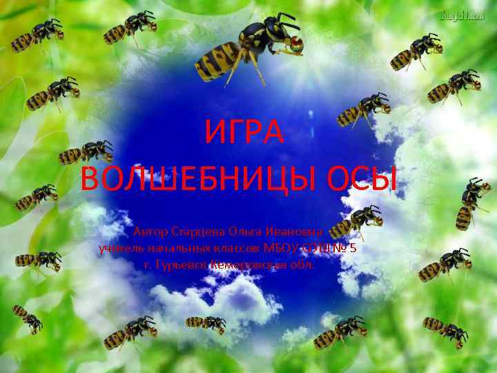  ИГРА ВОЛШЕБНИЦЫ ОСЫ Автор Старцева Ольга Ивановна учитель начальных классов МБОУ СОШ №